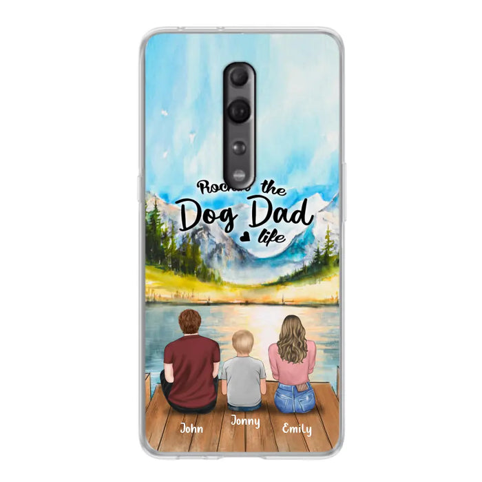 Custom Personalized Parents Pet Phone Case - Parents With 1 Kid And Upto 2 Pets - Case For Xiaomi, Oppo And Huawei