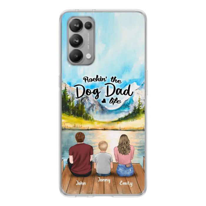 Custom Personalized Parents Pet Phone Case - Parents With 1 Kid And Upto 2 Pets - Case For Xiaomi, Oppo And Huawei