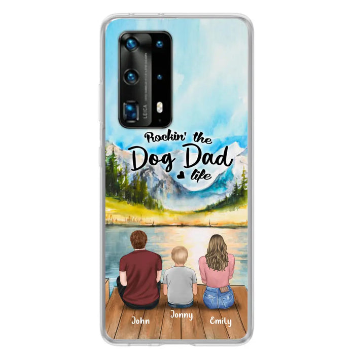 Custom Personalized Parents Pet Phone Case - Parents With 1 Kid And Upto 2 Pets - Case For Xiaomi, Oppo And Huawei