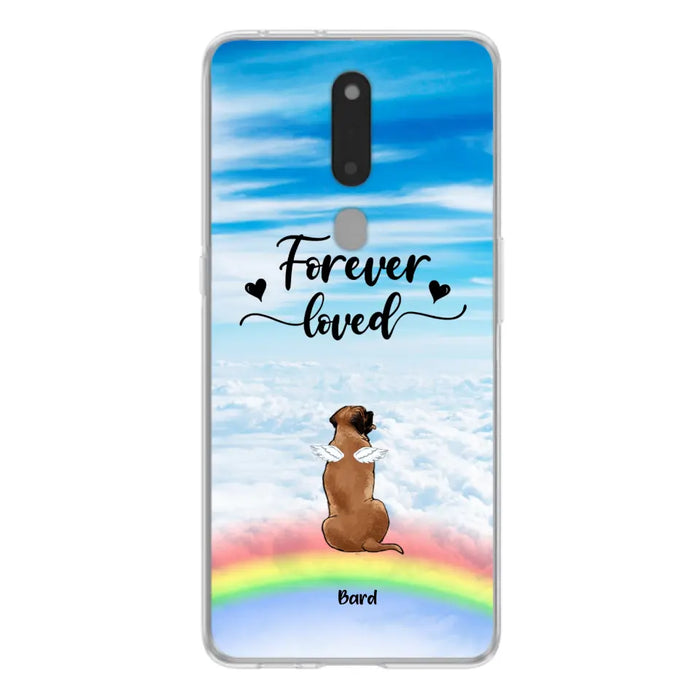 Custom Personalized Memorial Pets Phone Case - Upto 5 Pets - Memorial Gift For Dog Lovers/Cat Lovers - Forever Loved - Phone Case For Xiaomi, Oppo And Huawei  - AXSIO5