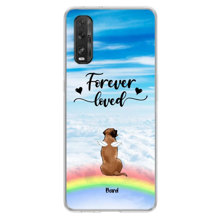 Custom Personalized Memorial Pets Phone Case - Upto 5 Pets - Memorial Gift For Dog Lovers/Cat Lovers - Forever Loved - Phone Case For Xiaomi, Oppo And Huawei  - AXSIO5