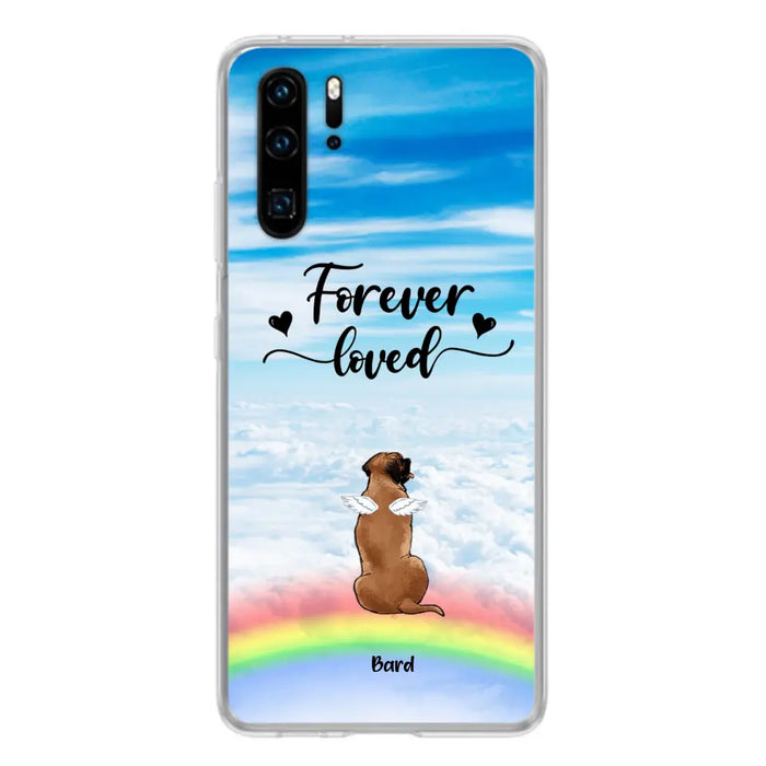 Custom Personalized Memorial Pets Phone Case - Upto 5 Pets - Memorial Gift For Dog Lovers/Cat Lovers - Forever Loved - Phone Case For Xiaomi, Oppo And Huawei  - AXSIO5