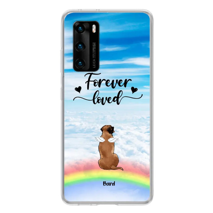 Custom Personalized Memorial Pets Phone Case - Upto 5 Pets - Memorial Gift For Dog Lovers/Cat Lovers - Forever Loved - Phone Case For Xiaomi, Oppo And Huawei  - AXSIO5