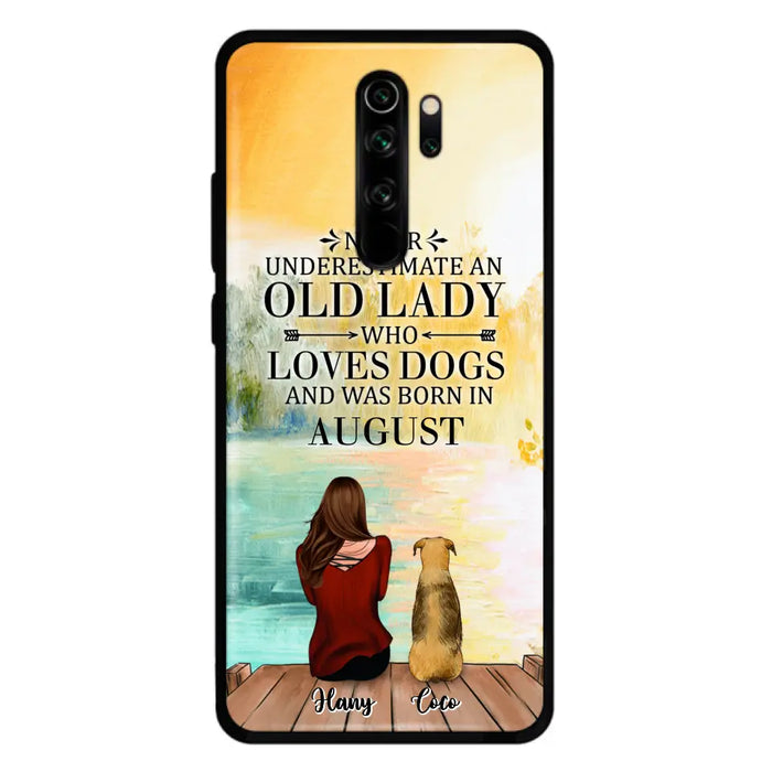 Custom Personalized Old Lady And Dog Phone Case - Woman With Upto 5 Dogs - Best Gift For Dog Lover - Case For Xiaomi, Oppo And Huawei