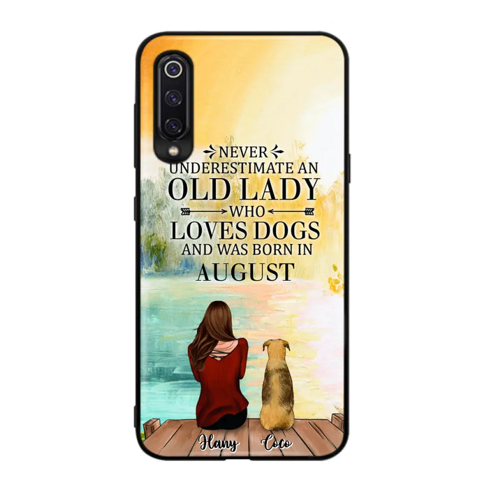 Custom Personalized Old Lady And Dog Phone Case - Woman With Upto 5 Dogs - Best Gift For Dog Lover - Case For Xiaomi, Oppo And Huawei