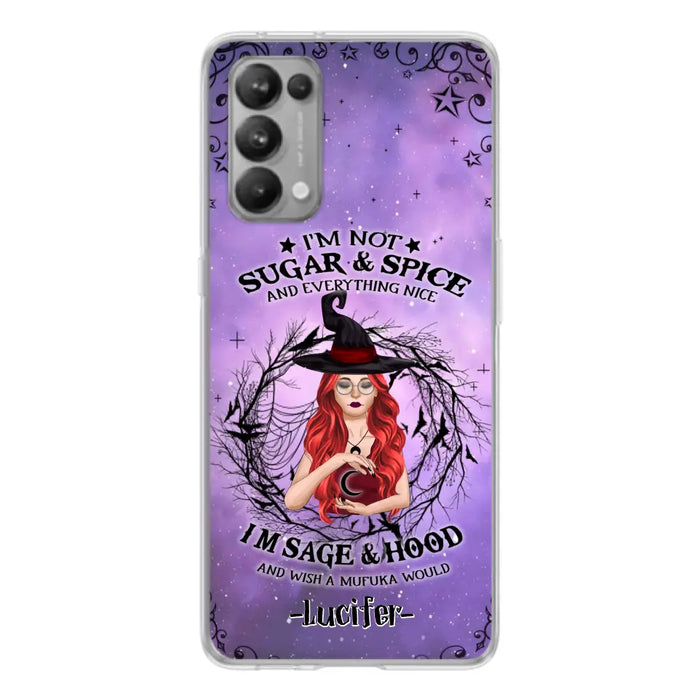 Custom Personalized Witch Phone Case - Best Halloween Gift Idea - I'm Not Sugar And Spice - Case For Xiaomi, Oppo And Huawei - DFESX1