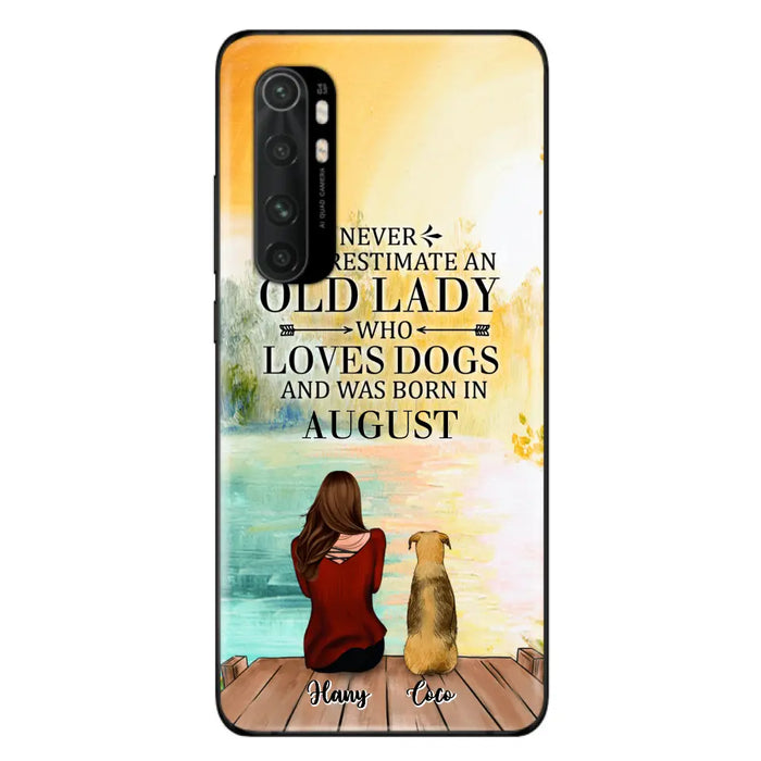 Custom Personalized Old Lady And Dog Phone Case - Woman With Upto 5 Dogs - Best Gift For Dog Lover - Case For Xiaomi, Oppo And Huawei