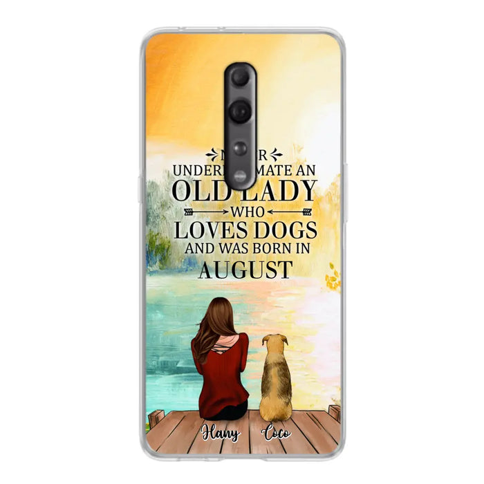 Custom Personalized Old Lady And Dog Phone Case - Woman With Upto 5 Dogs - Best Gift For Dog Lover - Case For Xiaomi, Oppo And Huawei