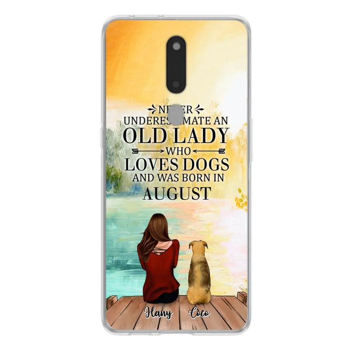 Custom Personalized Old Lady And Dog Phone Case - Woman With Upto 5 Dogs - Best Gift For Dog Lover - Case For Xiaomi, Oppo And Huawei