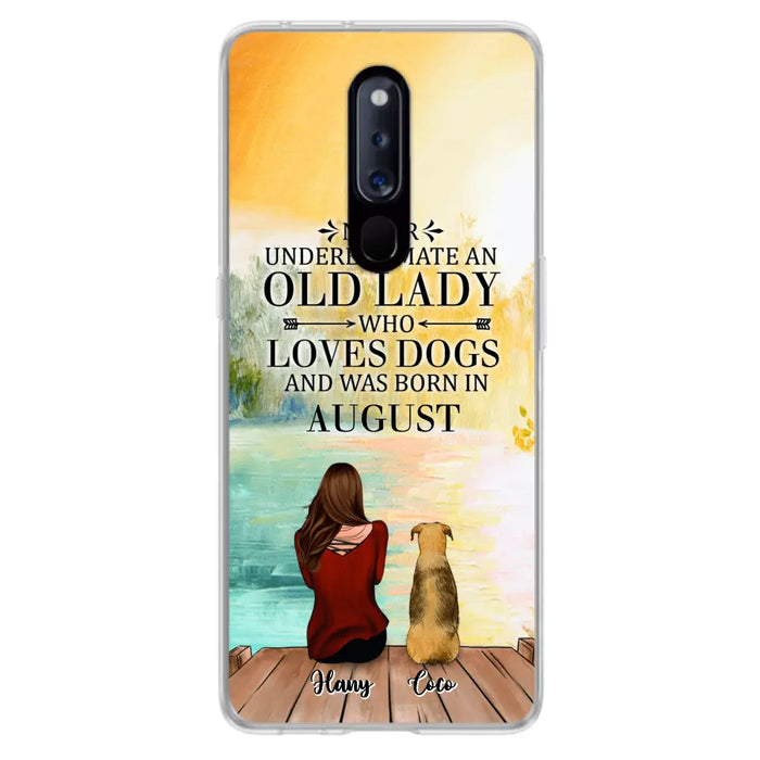 Custom Personalized Old Lady And Dog Phone Case - Woman With Upto 5 Dogs - Best Gift For Dog Lover - Case For Xiaomi, Oppo And Huawei