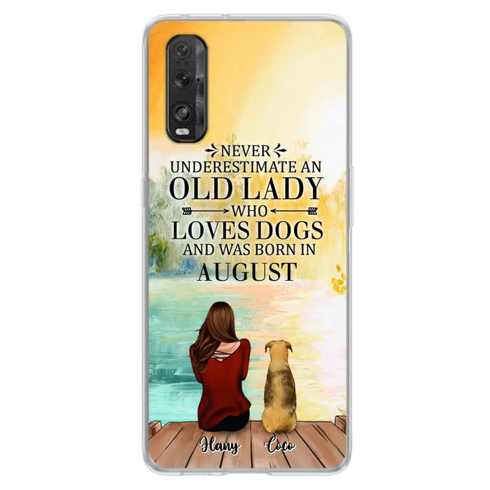 Custom Personalized Old Lady And Dog Phone Case - Woman With Upto 5 Dogs - Best Gift For Dog Lover - Case For Xiaomi, Oppo And Huawei