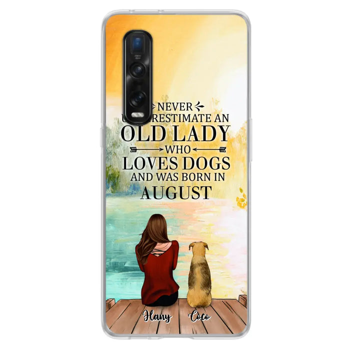 Custom Personalized Old Lady And Dog Phone Case - Woman With Upto 5 Dogs - Best Gift For Dog Lover - Case For Xiaomi, Oppo And Huawei