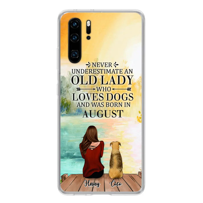 Custom Personalized Old Lady And Dog Phone Case - Woman With Upto 5 Dogs - Best Gift For Dog Lover - Case For Xiaomi, Oppo And Huawei