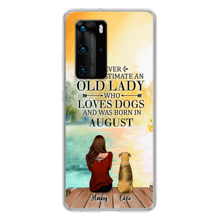 Custom Personalized Old Lady And Dog Phone Case - Woman With Upto 5 Dogs - Best Gift For Dog Lover - Case For Xiaomi, Oppo And Huawei