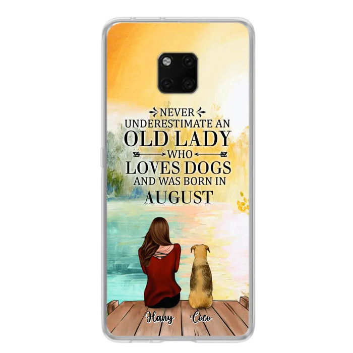 Custom Personalized Old Lady And Dog Phone Case - Woman With Upto 5 Dogs - Best Gift For Dog Lover - Case For Xiaomi, Oppo And Huawei