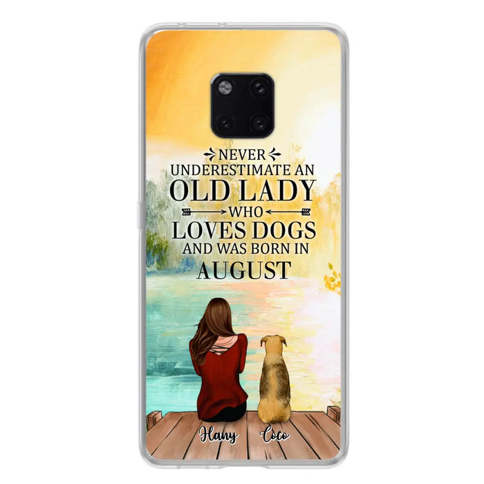 Custom Personalized Old Lady And Dog Phone Case - Woman With Upto 5 Dogs - Best Gift For Dog Lover - Case For Xiaomi, Oppo And Huawei