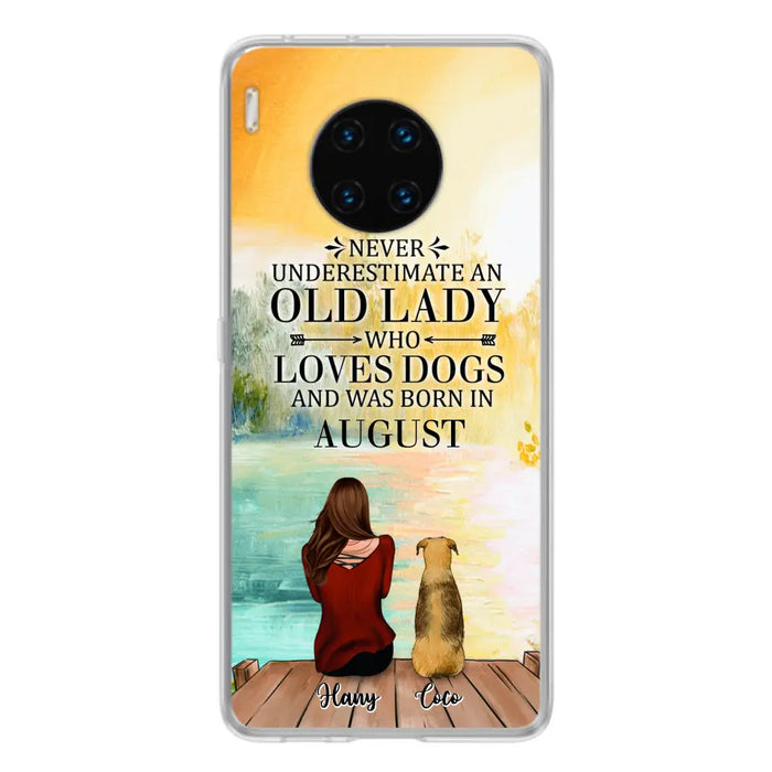 Custom Personalized Old Lady And Dog Phone Case - Woman With Upto 5 Dogs - Best Gift For Dog Lover - Case For Xiaomi, Oppo And Huawei