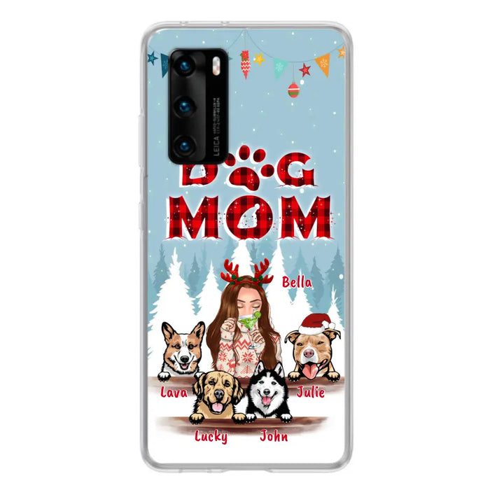 Custom Personalized Pet Mom Xmas Phone Case -  Upto 4 Pets - Best Gift For Dog/Cat Lover - Case For Xiaomi, Oppo And Huawei - 2T7CRT