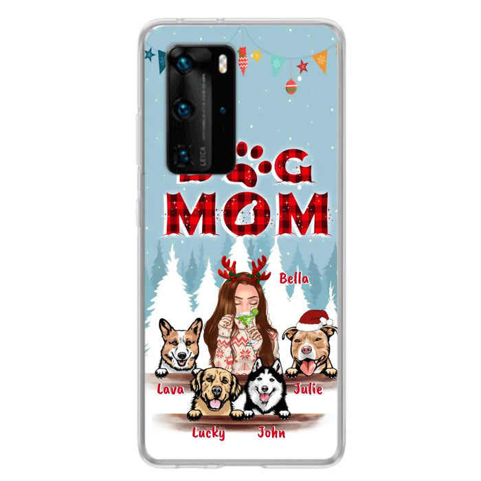 Custom Personalized Pet Mom Xmas Phone Case -  Upto 4 Pets - Best Gift For Dog/Cat Lover - Case For Xiaomi, Oppo And Huawei - 2T7CRT