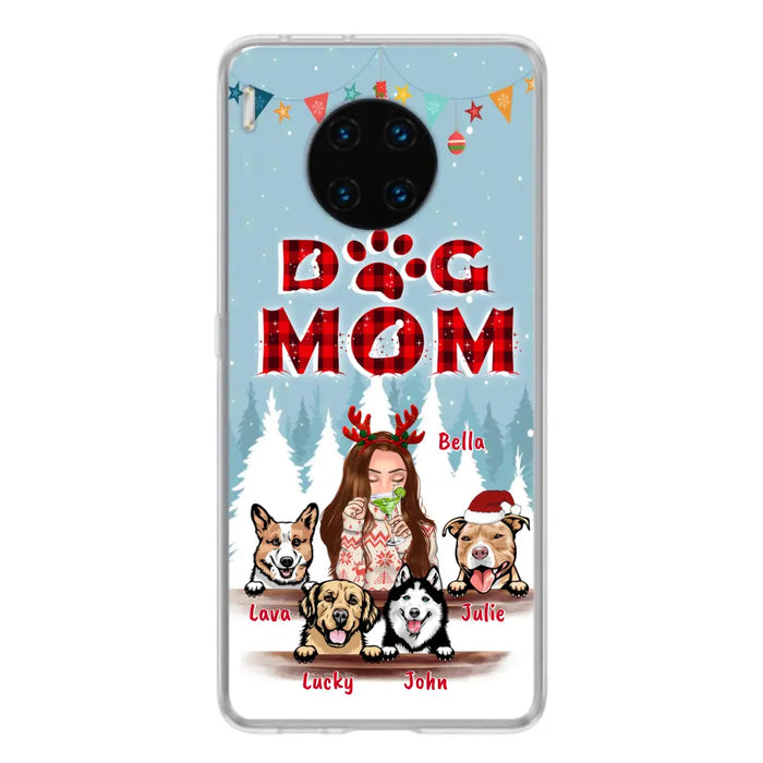 Custom Personalized Pet Mom Xmas Phone Case -  Upto 4 Pets - Best Gift For Dog/Cat Lover - Case For Xiaomi, Oppo And Huawei - 2T7CRT