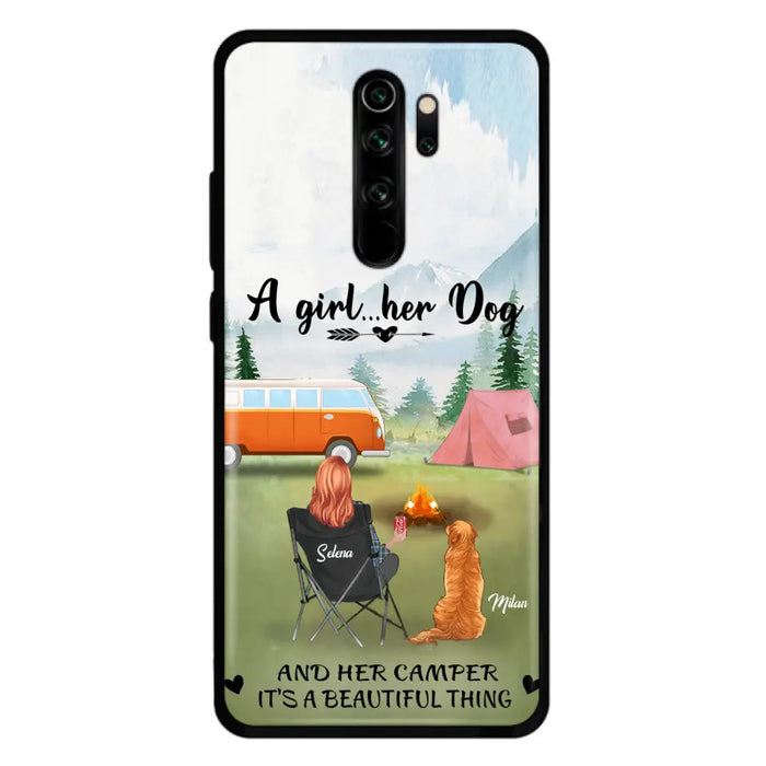 Custom Personalized Dog Mom Camping Phone Case - Mom With Upto 4 Dogs - Best Gift For Dog Lovers - For Huawei, Xiaomi And Oppo Phone Case