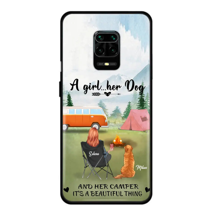 Custom Personalized Dog Mom Camping Phone Case - Mom With Upto 4 Dogs - Best Gift For Dog Lovers - For Huawei, Xiaomi And Oppo Phone Case