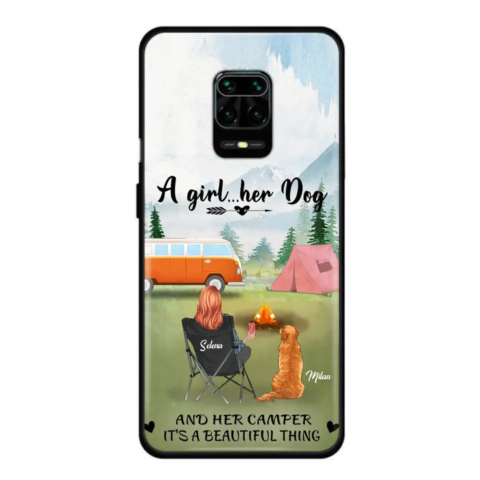 Custom Personalized Dog Mom Camping Phone Case - Mom With Upto 4 Dogs - Best Gift For Dog Lovers - For Huawei, Xiaomi And Oppo Phone Case