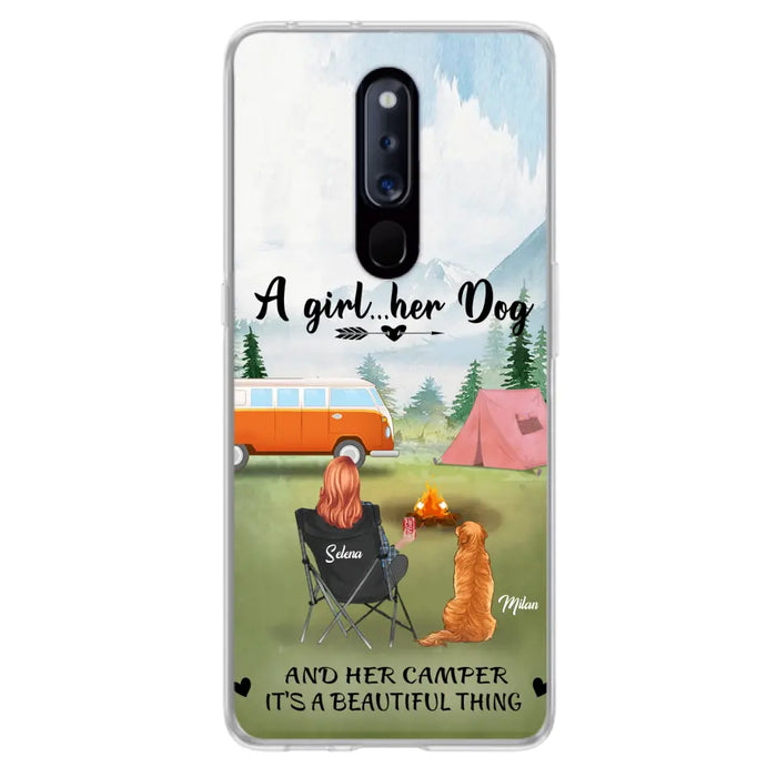 Custom Personalized Dog Mom Camping Phone Case - Mom With Upto 4 Dogs - Best Gift For Dog Lovers - For Huawei, Xiaomi And Oppo Phone Case