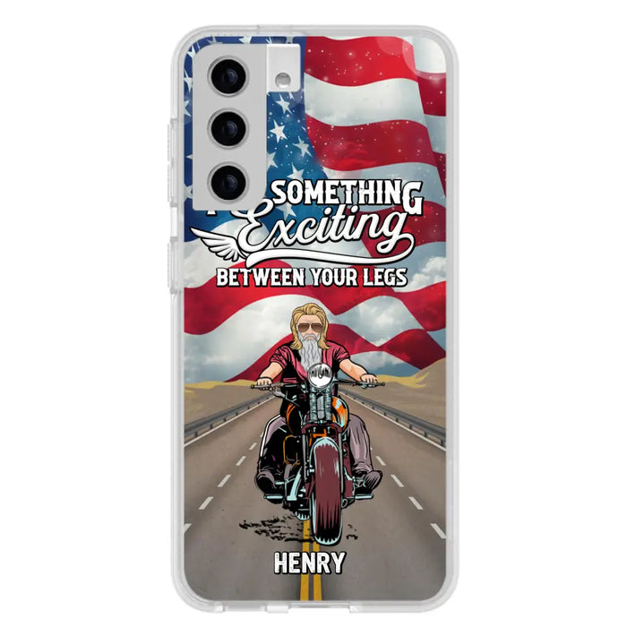 Custom Personalized Biker Phone Case - Gift Idea For Biker/Independence Day - Put Something Exciting Between Your Legs - Case For iPhone/Samsung