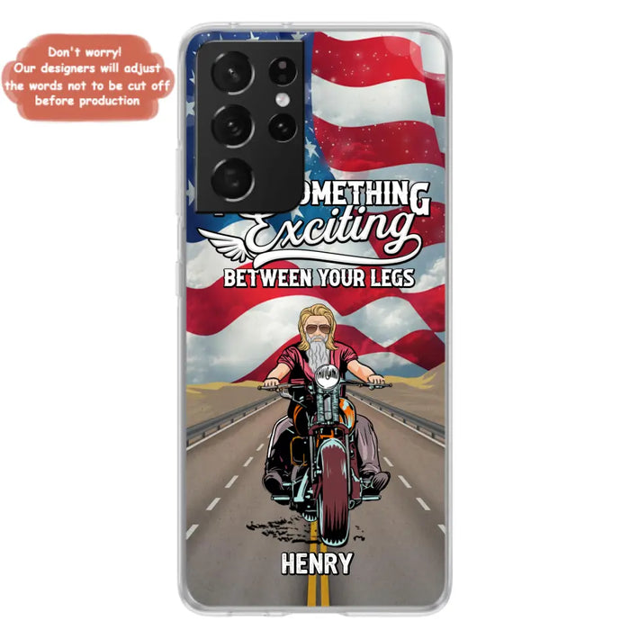 Custom Personalized Biker Phone Case - Gift Idea For Biker/Independence Day - Put Something Exciting Between Your Legs - Case For iPhone/Samsung