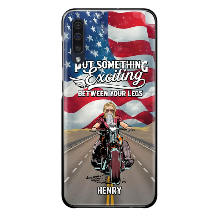 Custom Personalized Biker Phone Case - Gift Idea For Biker/Independence Day - Put Something Exciting Between Your Legs - Case For iPhone/Samsung