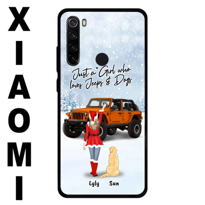 Custom Personalized Christmas Off-road Girl Phone Case - Girl With Upto 4 Pets - Christmas Gift For Dog/ Cat Lover - Just A Girl Who - Case For Xiaomi, Oppo And Huawei