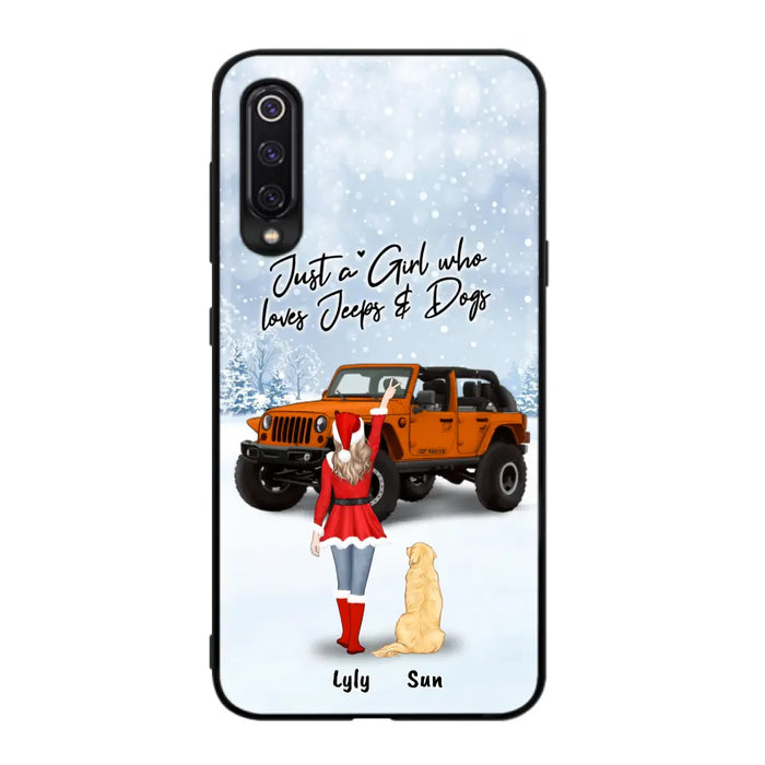 Custom Personalized Christmas Off-road Girl Phone Case - Girl With Upto 4 Pets - Christmas Gift For Dog/ Cat Lover - Just A Girl Who - Case For Xiaomi, Oppo And Huawei