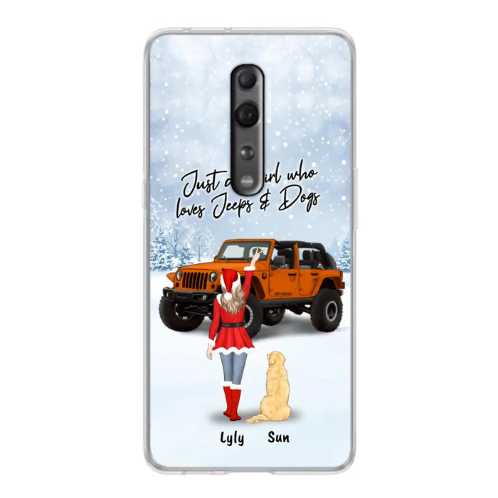 Custom Personalized Christmas Off-road Girl Phone Case - Girl With Upto 4 Pets - Christmas Gift For Dog/ Cat Lover - Just A Girl Who - Case For Xiaomi, Oppo And Huawei