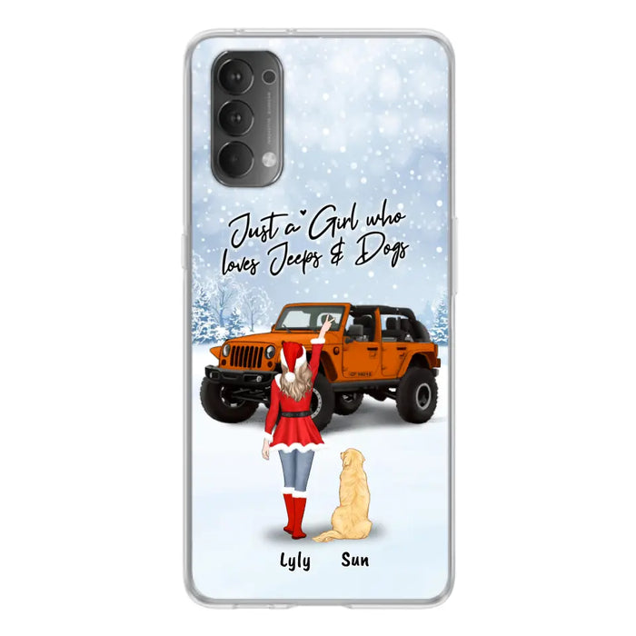 Custom Personalized Christmas Off-road Girl Phone Case - Girl With Upto 4 Pets - Christmas Gift For Dog/ Cat Lover - Just A Girl Who - Case For Xiaomi, Oppo And Huawei