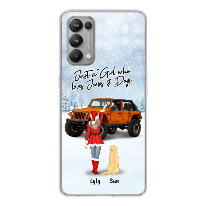 Custom Personalized Christmas Off-road Girl Phone Case - Girl With Upto 4 Pets - Christmas Gift For Dog/ Cat Lover - Just A Girl Who - Case For Xiaomi, Oppo And Huawei