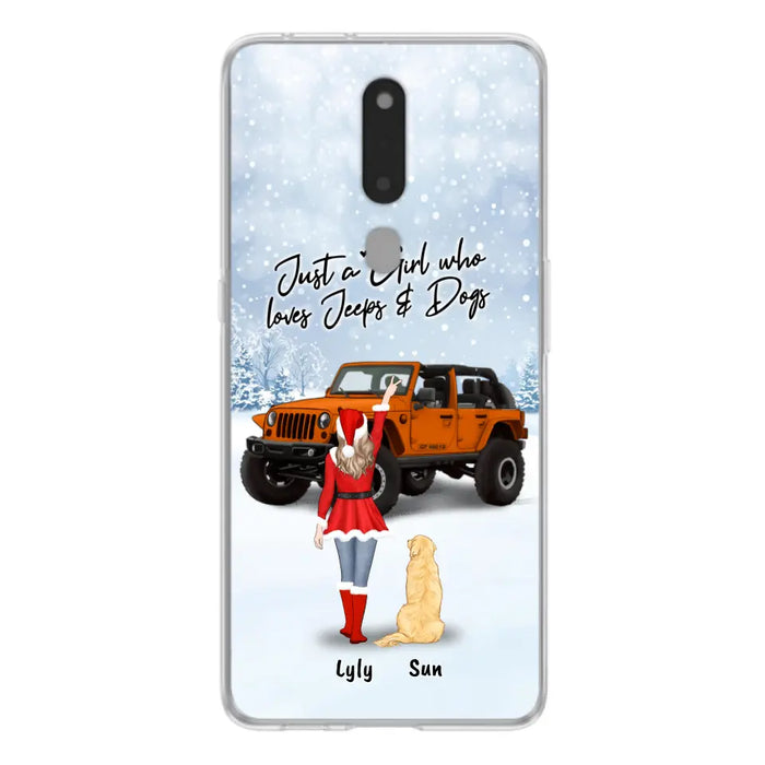 Custom Personalized Christmas Off-road Girl Phone Case - Girl With Upto 4 Pets - Christmas Gift For Dog/ Cat Lover - Just A Girl Who - Case For Xiaomi, Oppo And Huawei