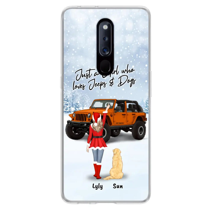 Custom Personalized Christmas Off-road Girl Phone Case - Girl With Upto 4 Pets - Christmas Gift For Dog/ Cat Lover - Just A Girl Who - Case For Xiaomi, Oppo And Huawei