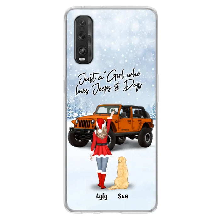 Custom Personalized Christmas Off-road Girl Phone Case - Girl With Upto 4 Pets - Christmas Gift For Dog/ Cat Lover - Just A Girl Who - Case For Xiaomi, Oppo And Huawei