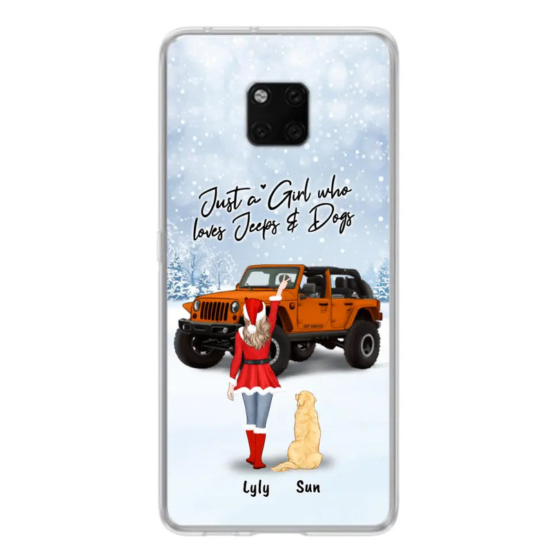 Personalized Christmas Off-road Girl Phone Case - Girl With Up to 4 Pets - Christmas Gift For Dog/Cat Lover - Just A Girl Who - Case For Xiaomi, Oppo And Huawei