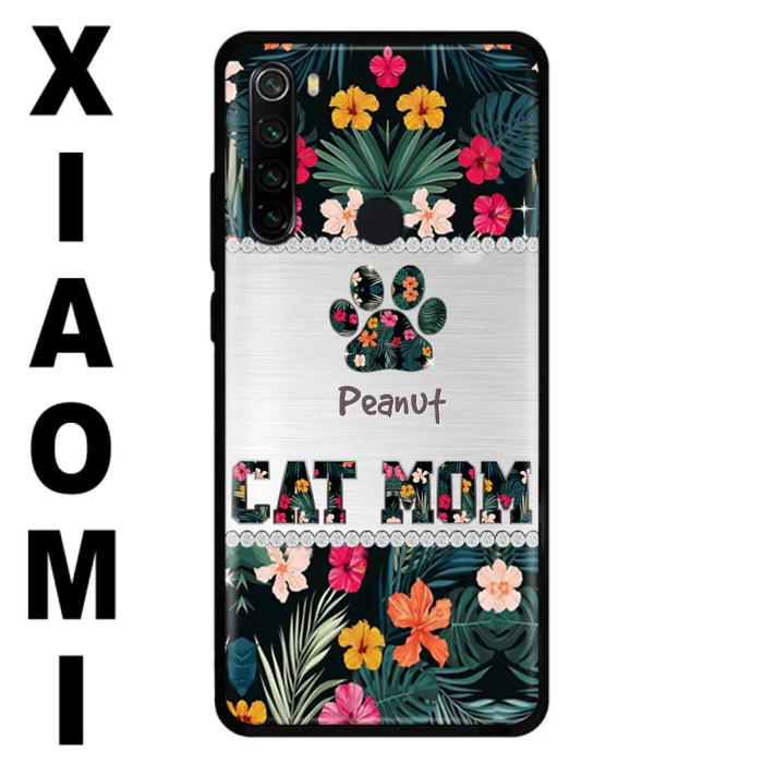 Personalized Custom Phone Case Cat Mom Met Pattern - Gifts Idea For Cat Lover - Cat Mom - Case For Xiaomi, Huawei And Oppo