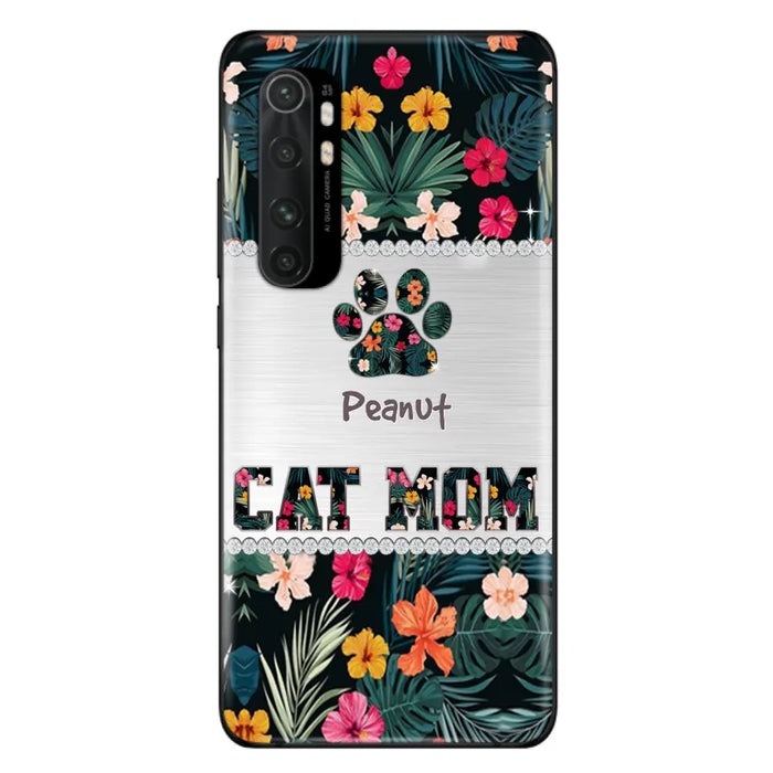 Personalized Custom Phone Case Cat Mom Met Pattern - Gifts Idea For Cat Lover - Cat Mom - Case For Xiaomi, Huawei And Oppo