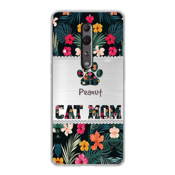 Personalized Custom Phone Case Cat Mom Met Pattern - Gifts Idea For Cat Lover - Cat Mom - Case For Xiaomi, Huawei And Oppo