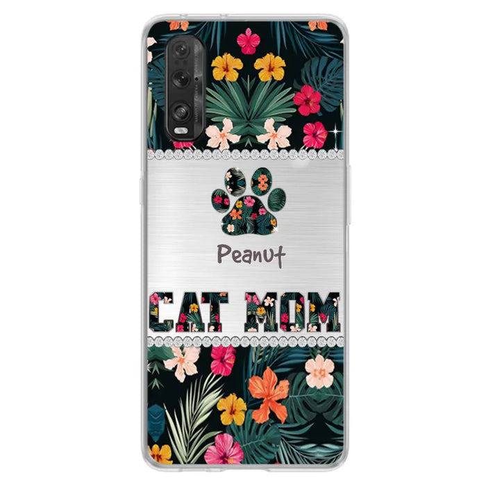 Personalized Custom Phone Case Cat Mom Met Pattern - Gifts Idea For Cat Lover - Cat Mom - Case For Xiaomi, Huawei And Oppo