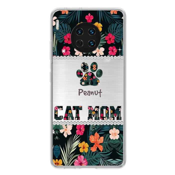 Personalized Custom Phone Case Cat Mom Met Pattern - Gifts Idea For Cat Lover - Cat Mom - Case For Xiaomi, Huawei And Oppo