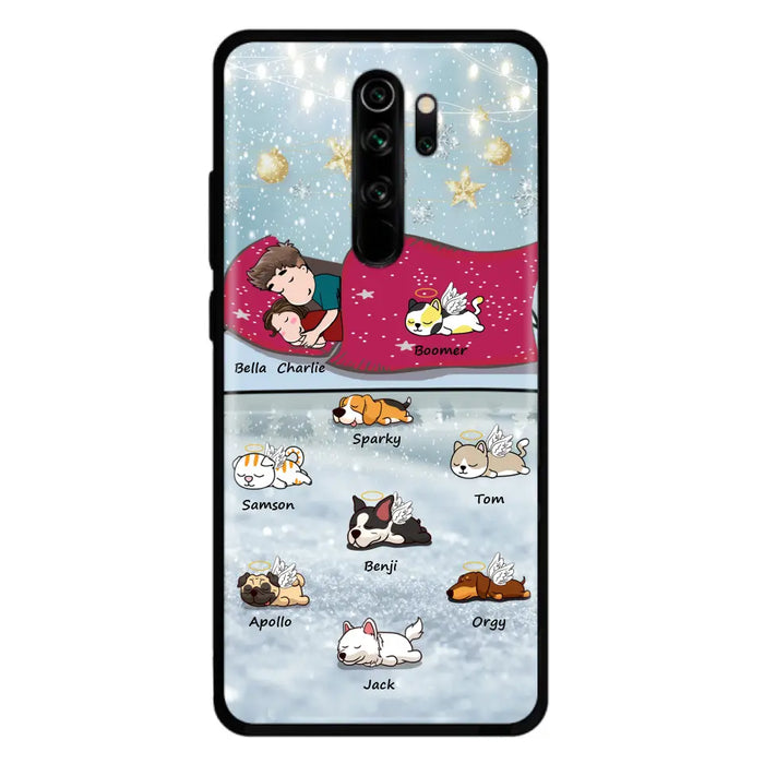 Custom Personalized Couple With Pet Phone Case - Upto 8 Pets - Best Gift For Dog/ Cat Lover - Case For Xiaomi, Oppo And Huawei