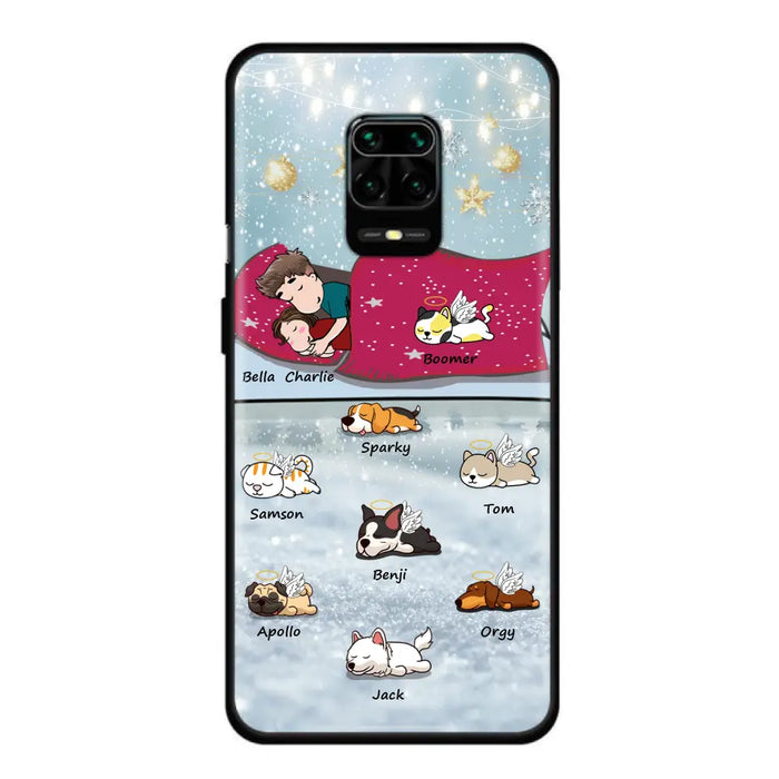 Custom Personalized Couple With Pet Phone Case - Upto 8 Pets - Best Gift For Dog/ Cat Lover - Case For Xiaomi, Oppo And Huawei