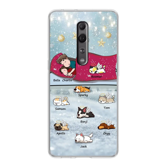 Custom Personalized Couple With Pet Phone Case - Upto 8 Pets - Best Gift For Dog/ Cat Lover - Case For Xiaomi, Oppo And Huawei