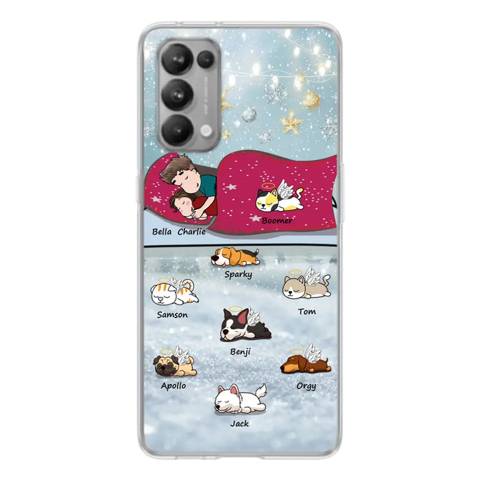 Custom Personalized Couple With Pet Phone Case - Upto 8 Pets - Best Gift For Dog/ Cat Lover - Case For Xiaomi, Oppo And Huawei