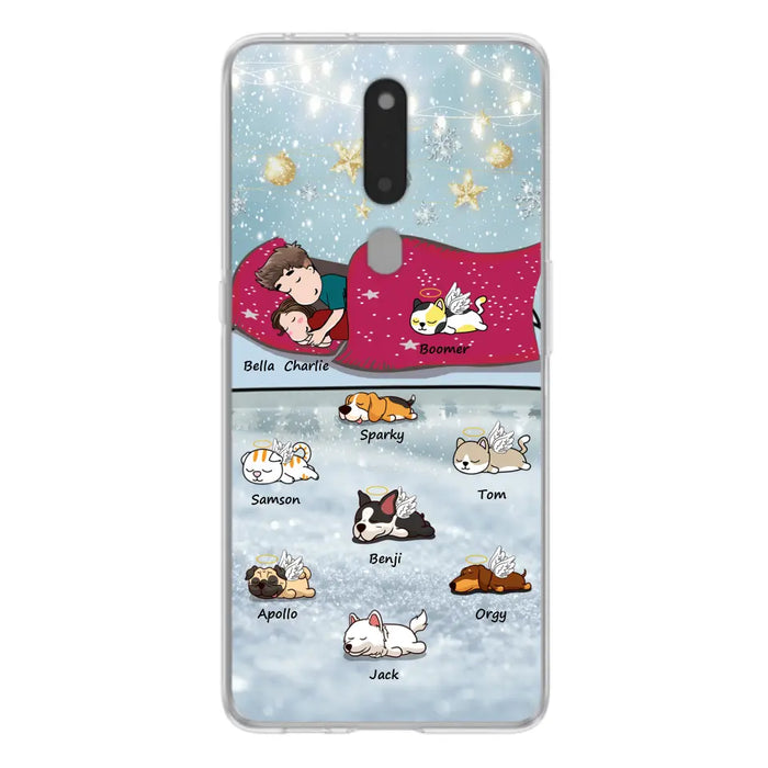 Custom Personalized Couple With Pet Phone Case - Upto 8 Pets - Best Gift For Dog/ Cat Lover - Case For Xiaomi, Oppo And Huawei